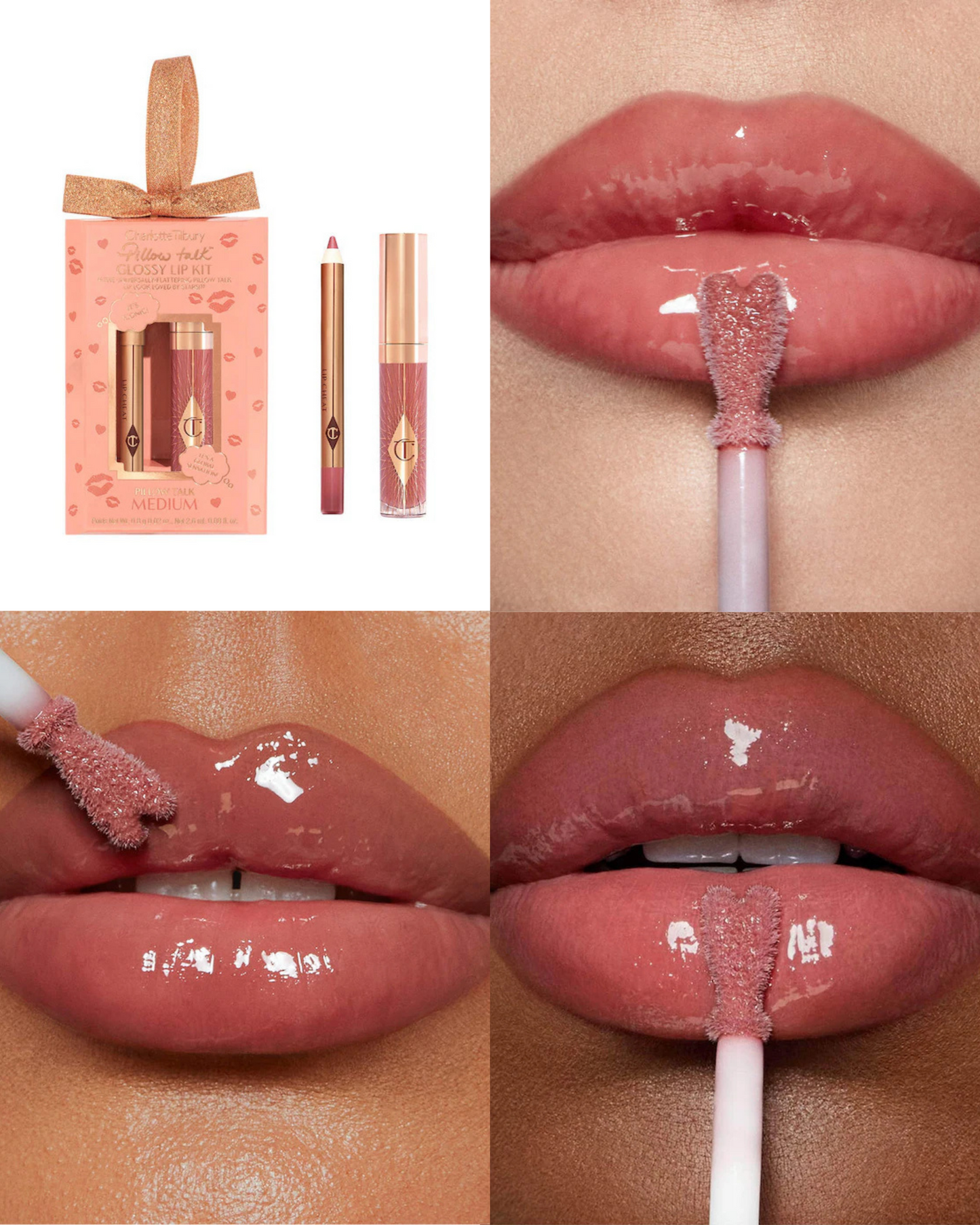 Charlotte Tilbury Mini Pillow Talk Glossy Lip Duos (set mini de delineador y gloss labial)