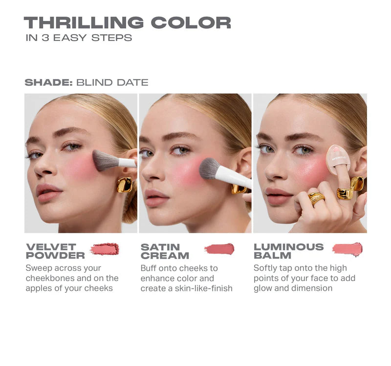 PRE ORDER-Cheek Thrills Multi-Finish Face Trio