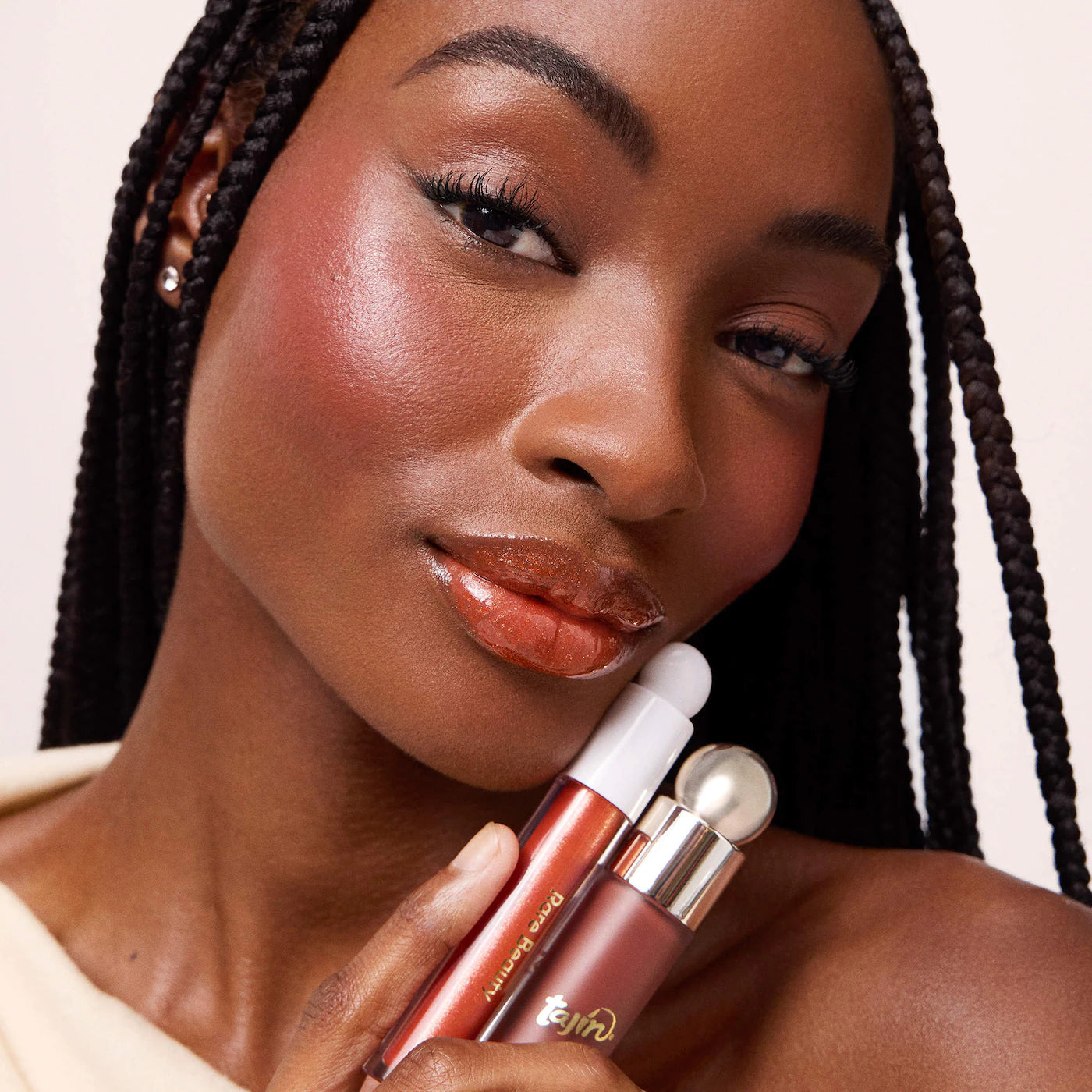 PRE ORDER-Rare Beauty x Tajin Soft Pinch Liquid Blush & Positive Light Luminizing Lip Gloss Duo Set