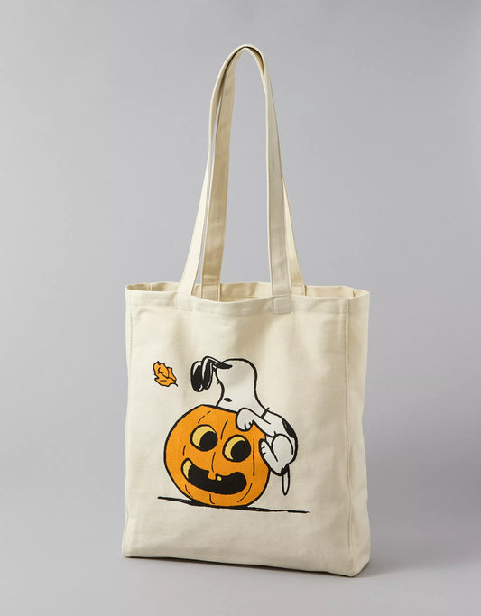 PRE ORDER-AE Snoopy Halloween Canvas Tote Bag