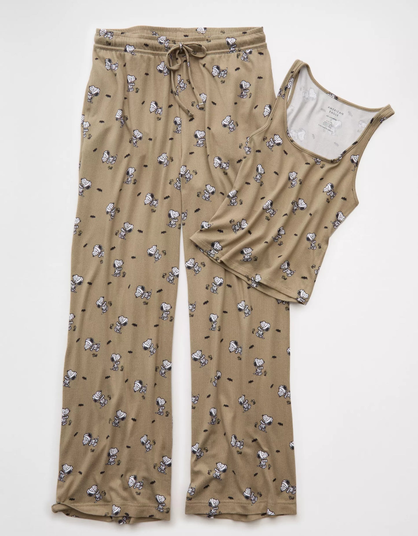 PRE ORDER-AE Luxe Plush Snoopy Halloween Tank Top & Pant PJ Set