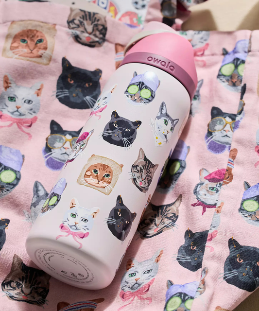 Owala Exclusive Cat Collage FreeSip 32 oz Water Bottle (termo)
