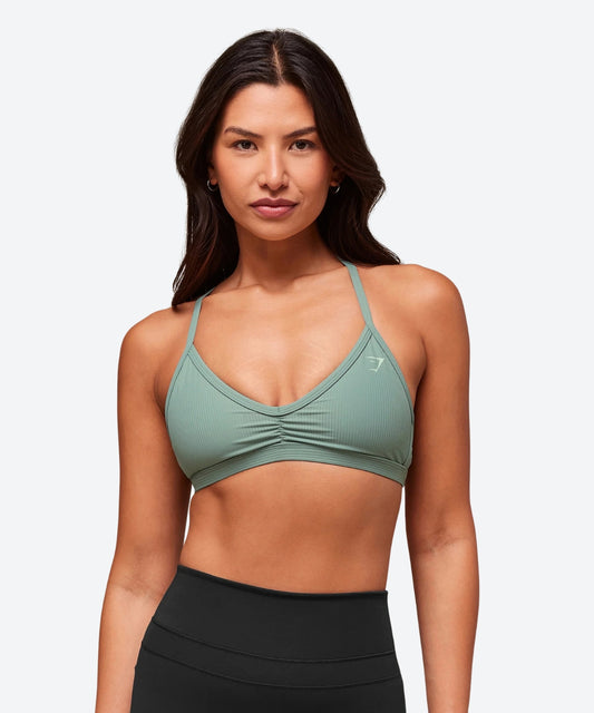 Gymshark Ribbed Minimal Sports Bra Cobalt Purple | variant:celeste-blue