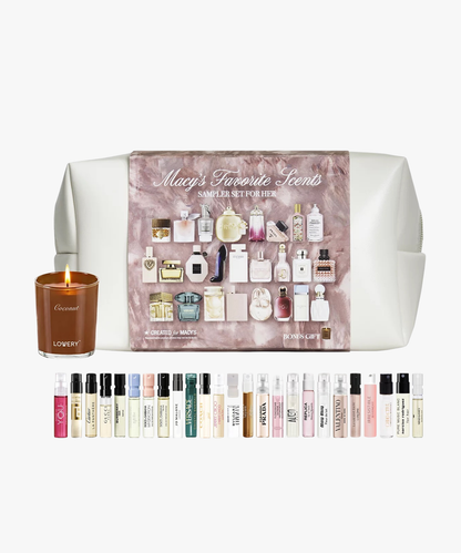 Macy’s 26-Pc. For Her Fragrance Sampler Set (set de perfumes para mujer)