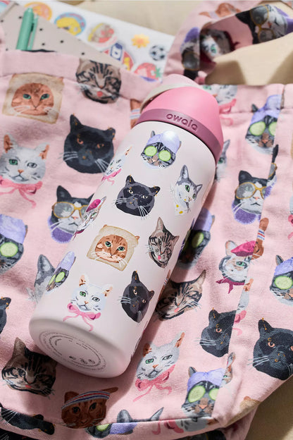 PRE ORDER-Owala UO Exclusive Cat Collage FreeSip 32 oz Water Bottle