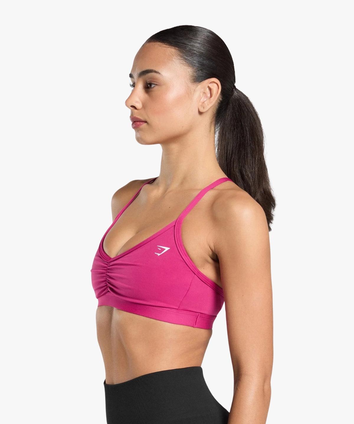 Gymshark Ruched Strappy Sports Bra Winning Pink | variant:winning-pink