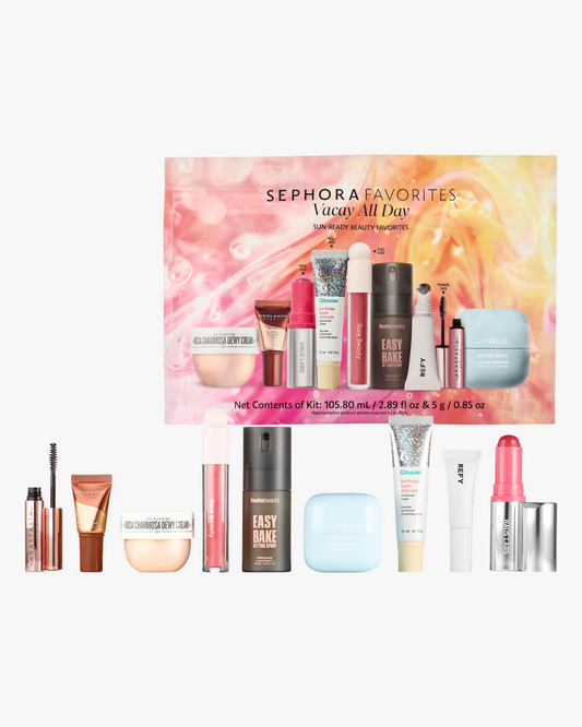 Sephora Favorites Vacay All Day Makeup and Skincare Value Set (set de maquillaje y skincare glow)