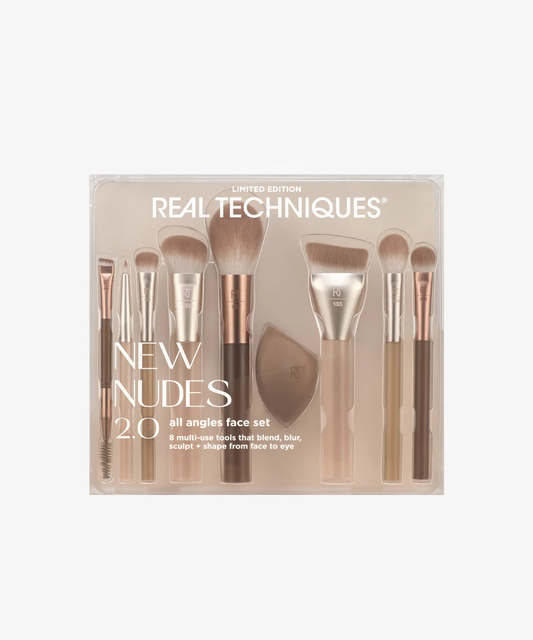 Real Techniques New Nudes 2.0 All Angles Face Set (set de 9 piezas)