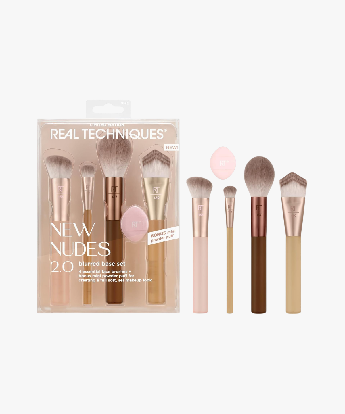 Real Techniques New Nudes 2.0 Blurred Base Set (set de 5 piezas)