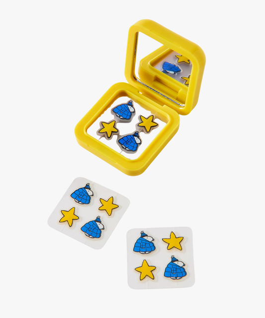 Starface x Peanuts Snoopy Blue Puffer Hydrocolloid Pimple Patch & Compact Set (parches para granitos con estuche)