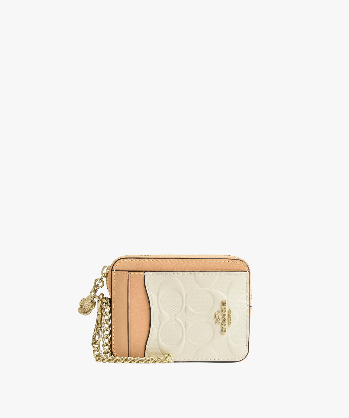 Coach Zip Card Case In Signature Leather With Charm (tarjetero con cierre y charm)
