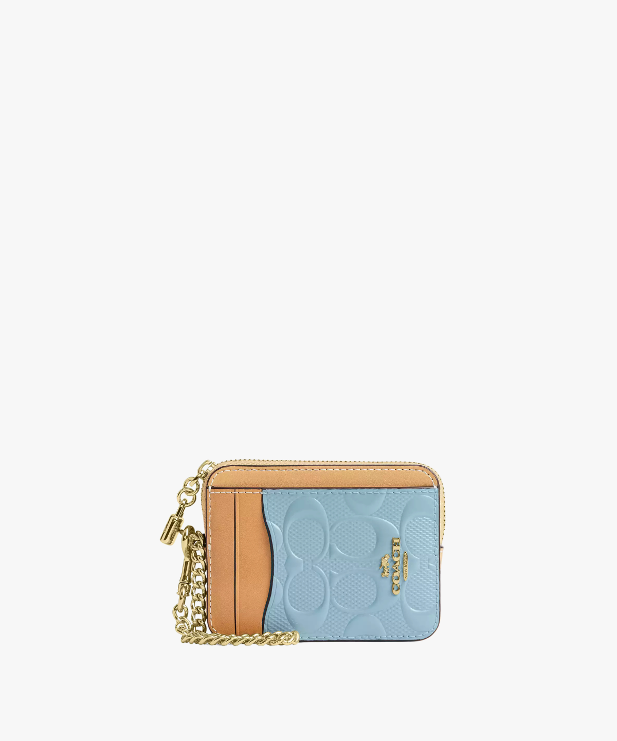 Coach Zip Card Case In Signature Leather With Charm (tarjetero con cierre y charm)