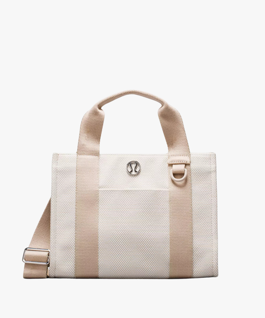 lululemon Two-Tone Canvas Mini Tote Bag 4.5L Mojave Tan Light Ivory | variant:mojave-tan-light-ivory