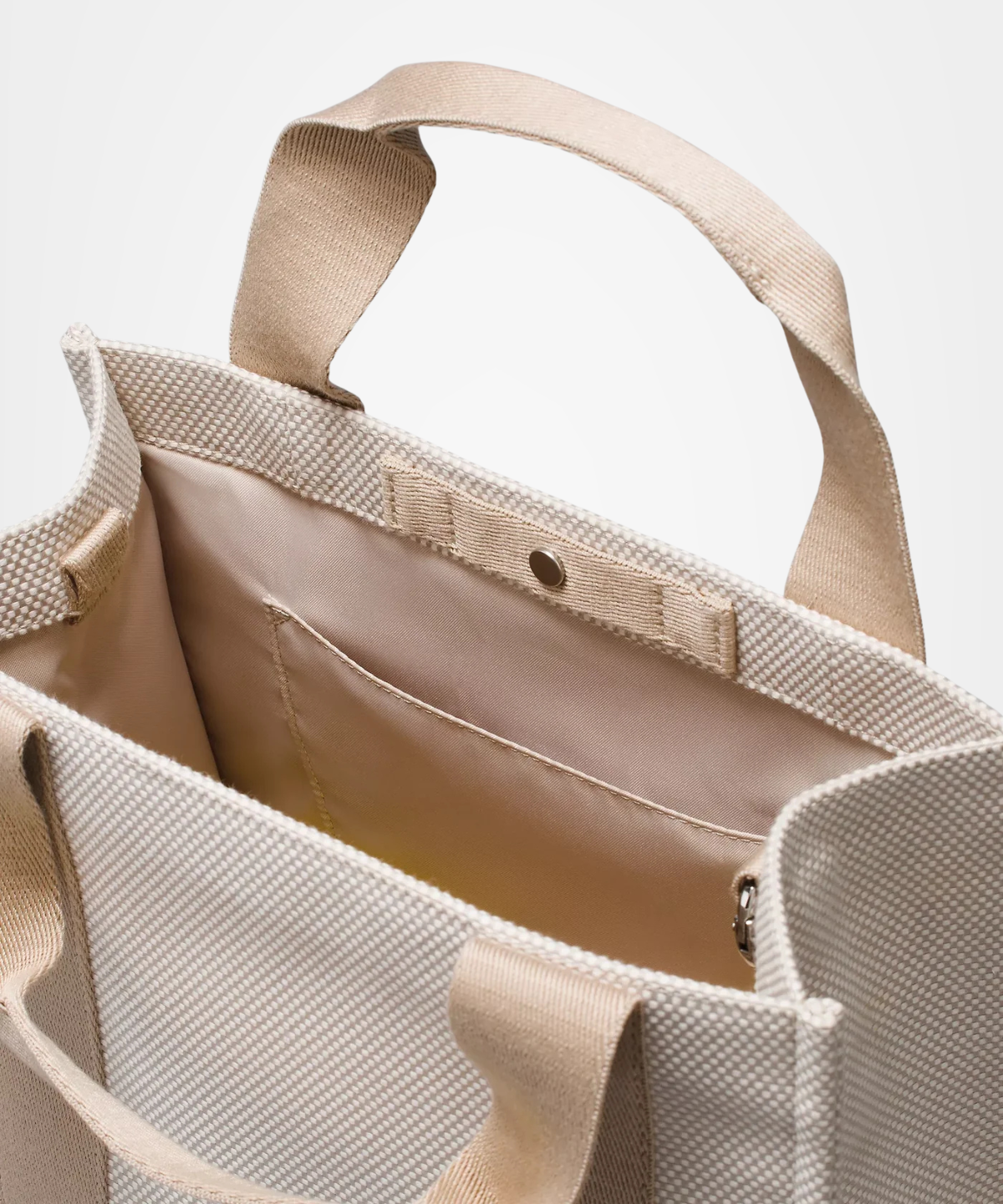 lululemon Two-Tone Canvas Mini Tote Bag 4.5L Mojave Tan Light Ivory | variant:mojave-tan-light-ivory