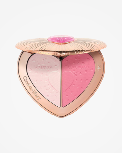 Charlotte Tilbury Pillow Talk Beauty Soulmates Airbrush Flawless Palette (paleta de polvo facial y rubor)