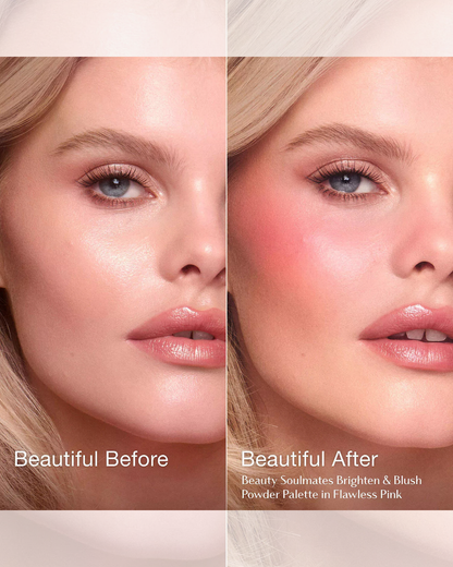 Charlotte Tilbury Pillow Talk Beauty Soulmates Airbrush Flawless Palette (paleta de polvo facial y rubor)