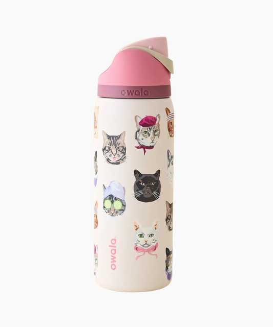 Owala Exclusive Cat Collage FreeSip 32 oz Water Bottle (termo)