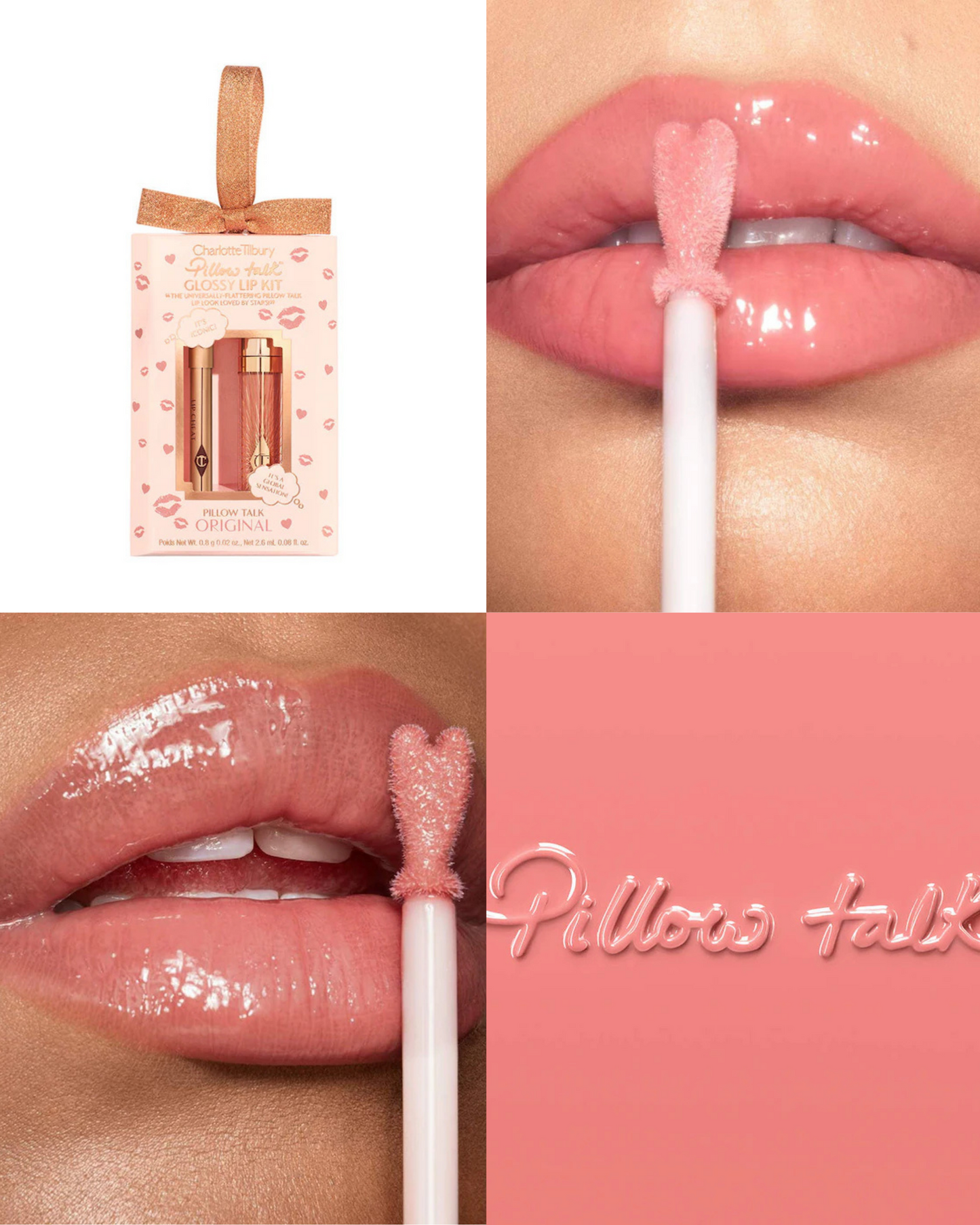 Charlotte Tilbury Mini Pillow Talk Glossy Lip Duos (set mini de delineador y gloss labial)