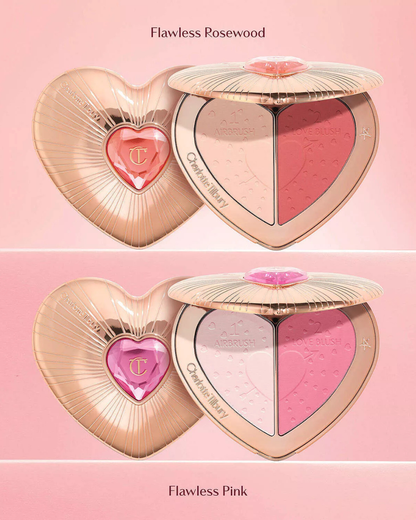Charlotte Tilbury Pillow Talk Beauty Soulmates Airbrush Flawless Palette (paleta de polvo facial y rubor)