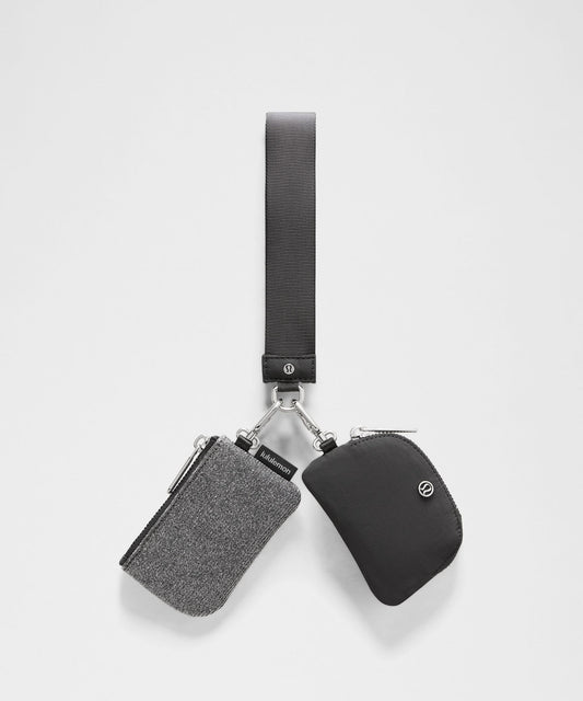 Dual Pouch Wristlet Glitter