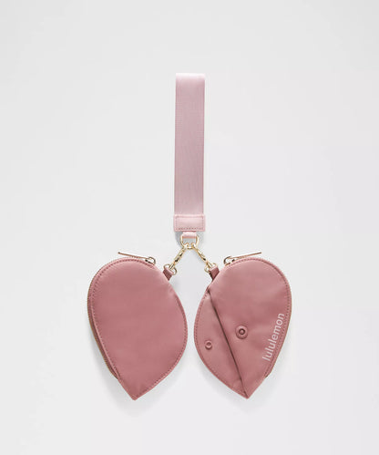 Dual Pouch Wristlet Heart
