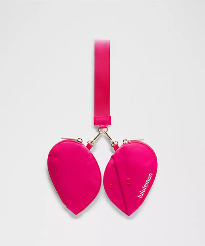 Dual Pouch Wristlet Heart