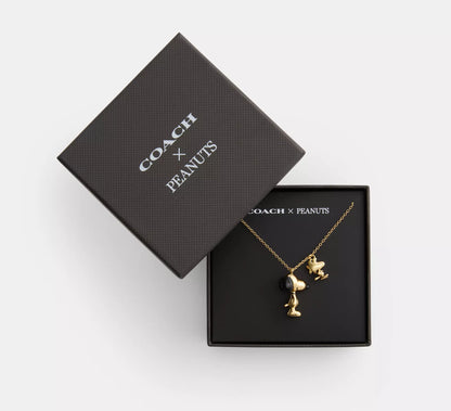 PRE ORDER-Coach X Peanuts Snoopy And Woodstock Pendant Necklace