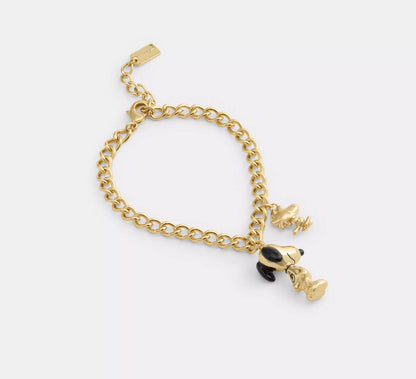 PRE ORDER-Coach X Peanuts Snoopy And Woodstock Charm Bracelet