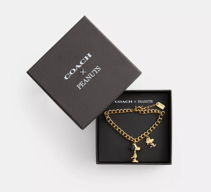 PRE ORDER-Coach X Peanuts Snoopy And Woodstock Charm Bracelet