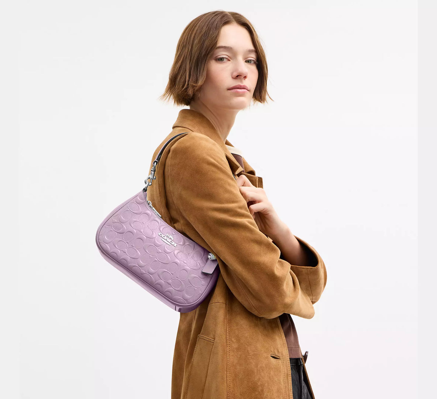 Teri Shoulder Bag In Signature Leather With Heart Charm