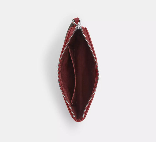 Corner Zip Wristlet in Signature Denim