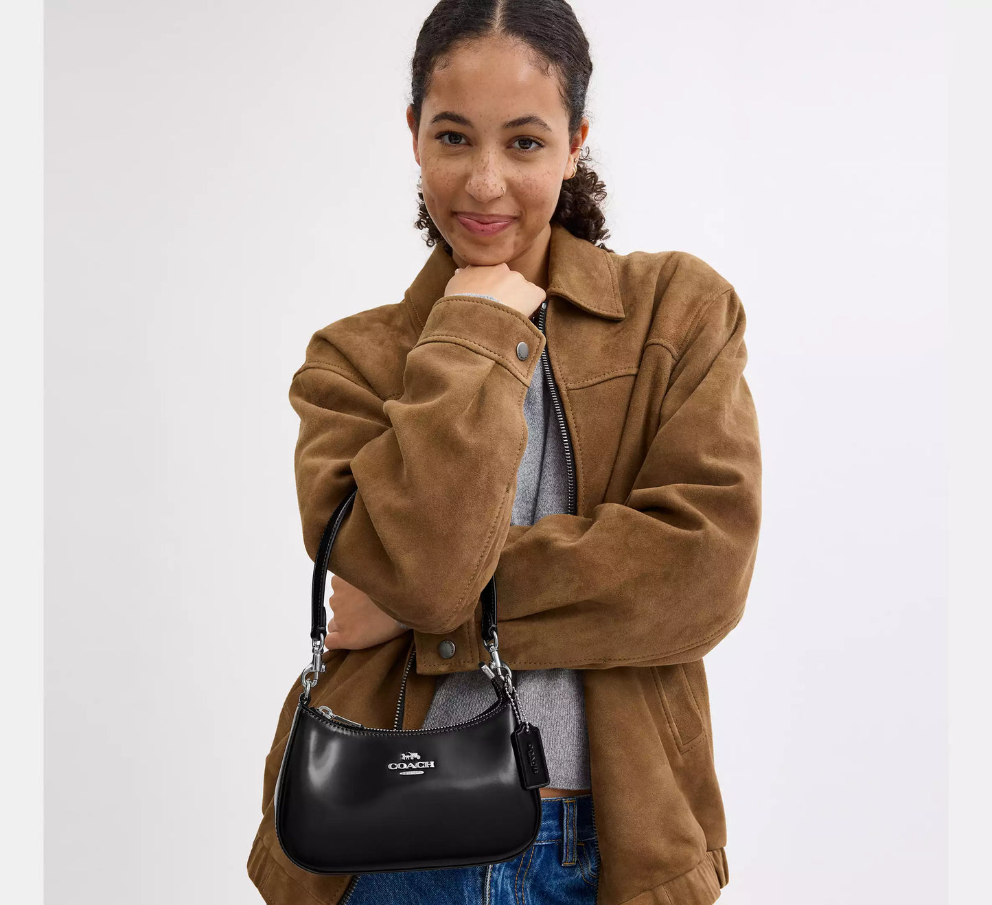 PRE ORDER-Teri Mini Crossbody Bag In Signature Canvas With Lips Print