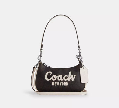 PRE ORDER-Teri Mini Crossbody Bag In Signature Canvas With Lips Print