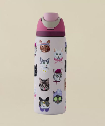 Owala Exclusive Cat Collage FreeSip 32 oz Water Bottle (termo)