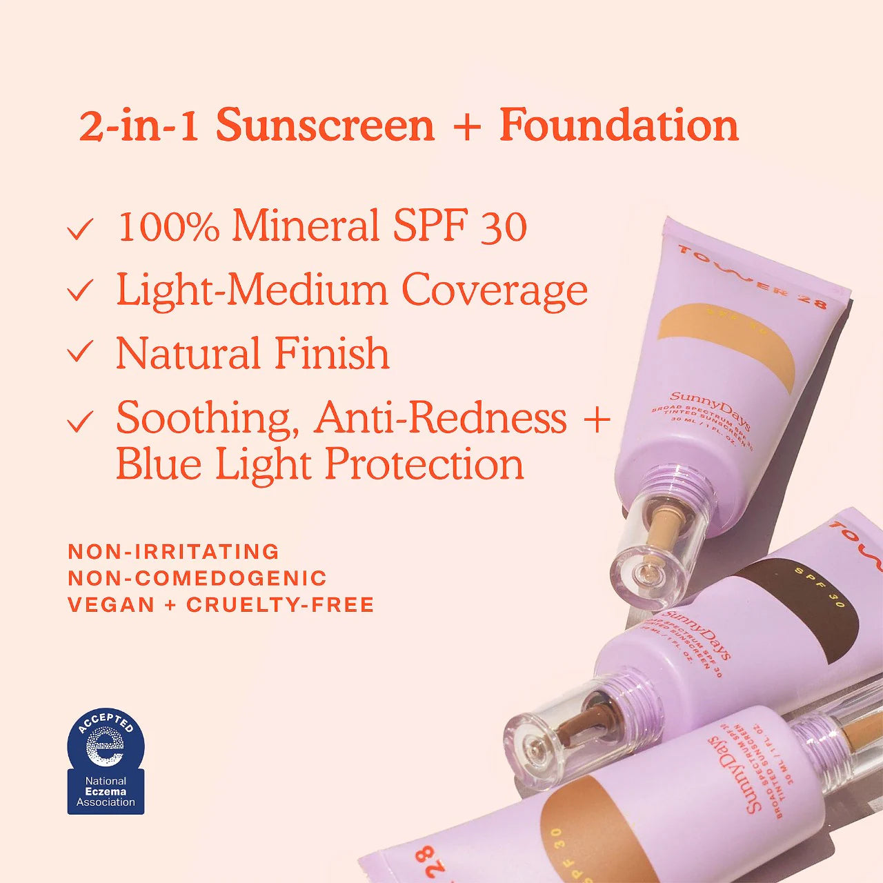 PRE ORDER-SunnyDays SPF 30 Tinted Sunscreen Foundation
