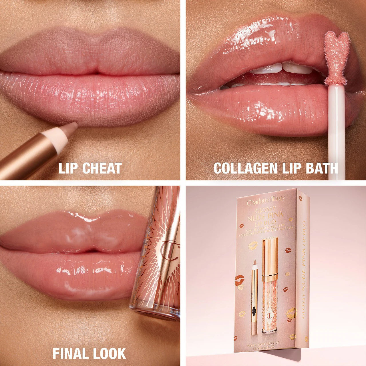 PRE ORDER-Mini Glossy Pink Lip Gloss + Lip Liner Set