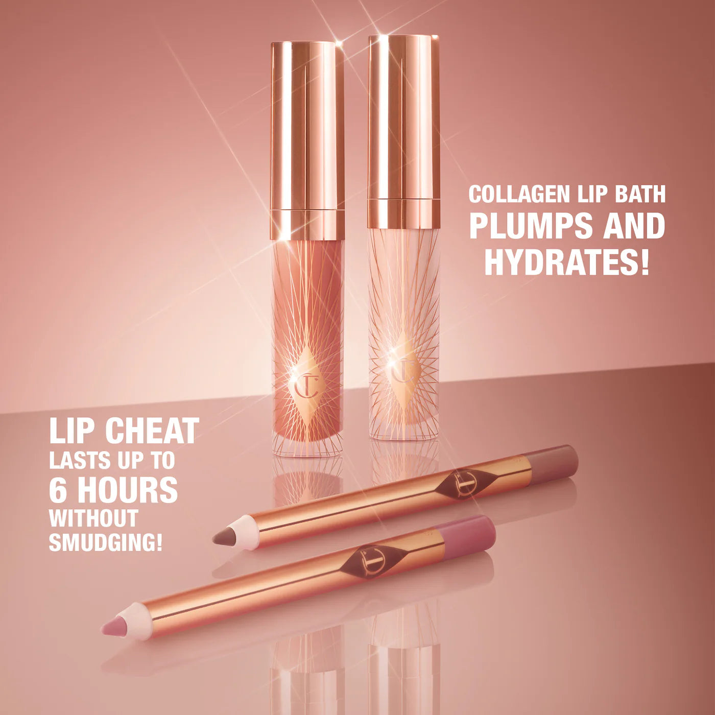 PRE ORDER-Mini Glossy Pink Lip Gloss + Lip Liner Set