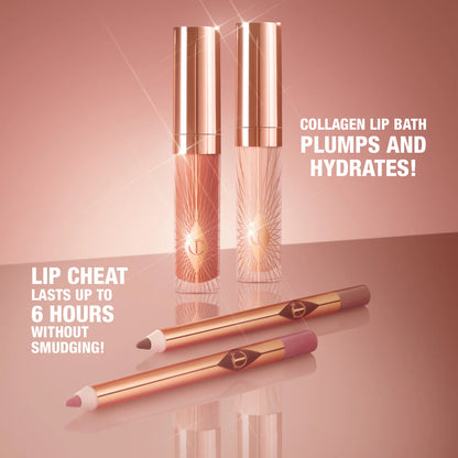 PRE ORDER-Mini Glossy Pink Lip Gloss + Lip Liner Set