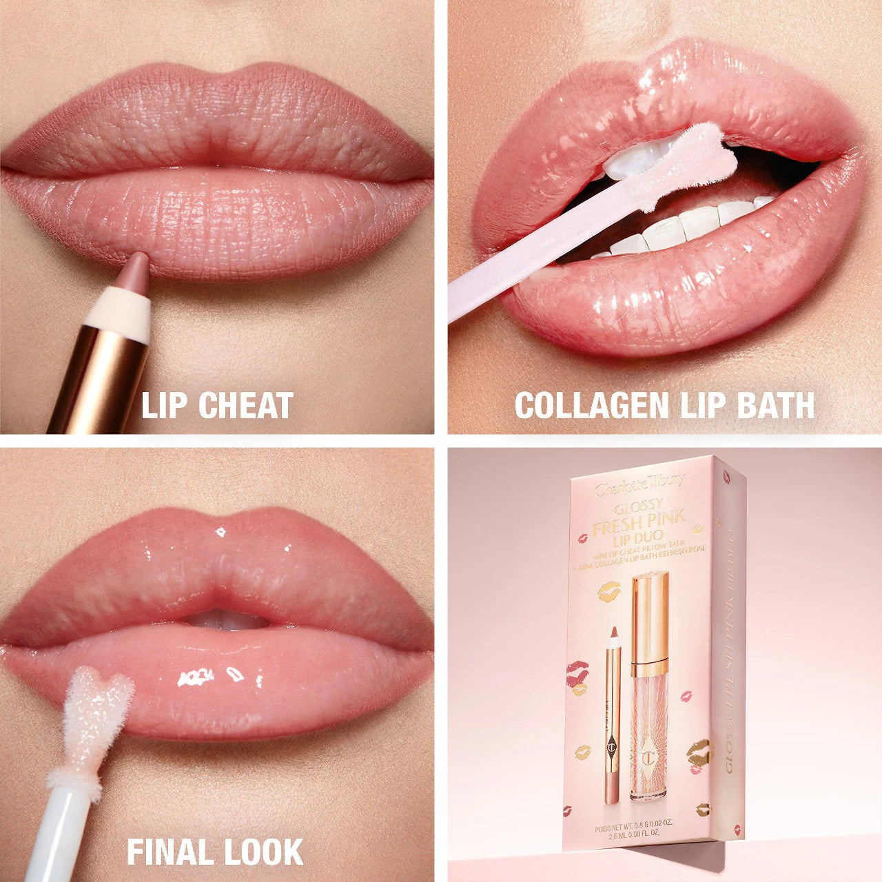 PRE ORDER-Mini Glossy Pink Lip Gloss + Lip Liner Set