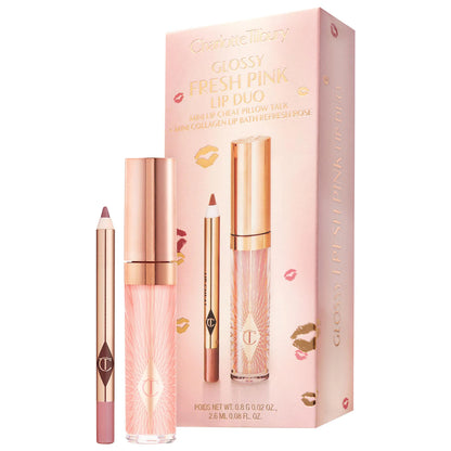 PRE ORDER-Mini Glossy Pink Lip Gloss + Lip Liner Set