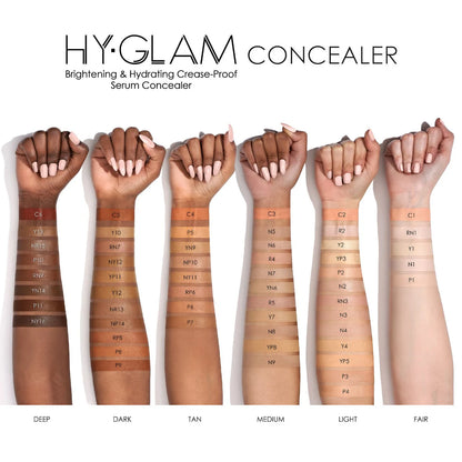 PRE ORDER-Hy-Glam Brightening & Hydrating Medium to Full Coverage Crease Proof Serum Concealer