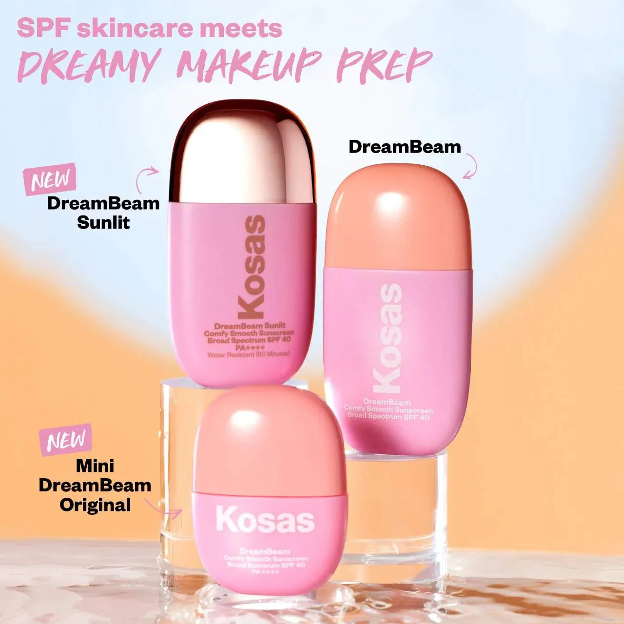 PRE ORDER-DreamBeam Silicone-Free Mineral Sunscreen SPF 40 with Ceramides and Peptides