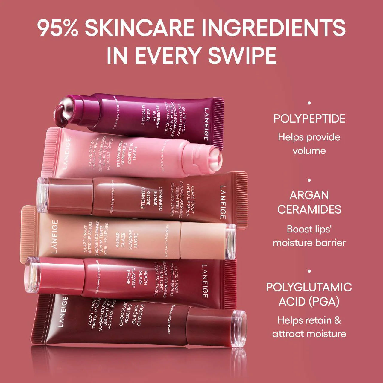 PRE ORDER-Glaze Craze Tinted Polypeptide Lip Serum