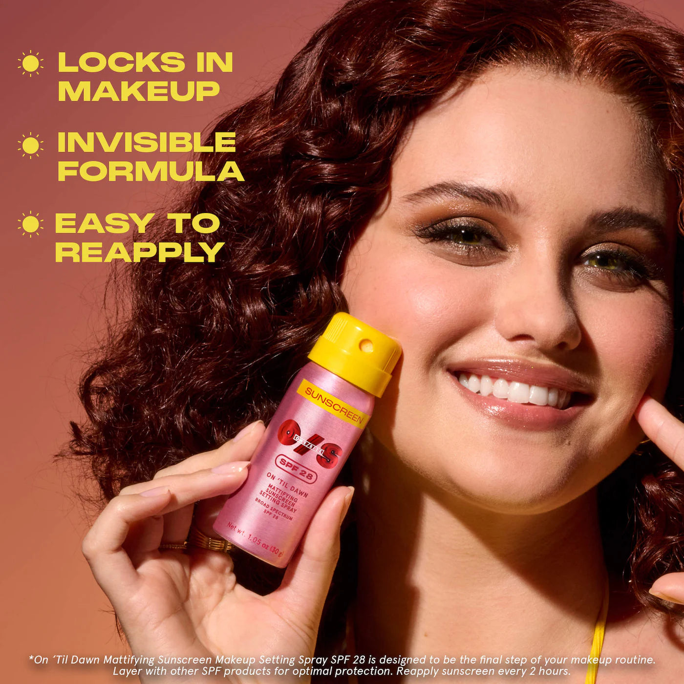 PRE ORDER-On 'Til Dawn Mattifying Sunscreen Makeup Setting Spray SPF 28