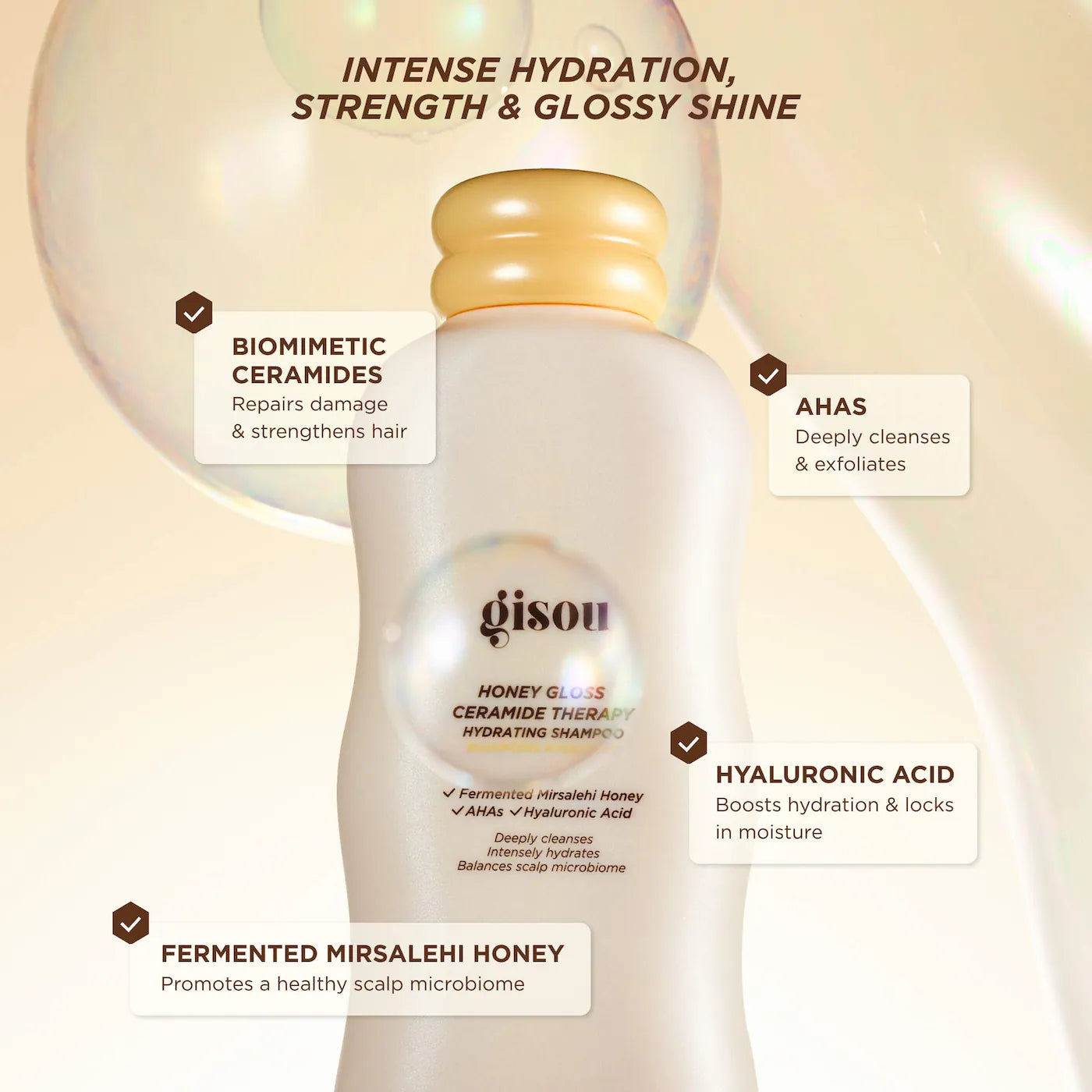 PRE ORDER-Honey Gloss Ceramide Therapy Hydrating Shampoo