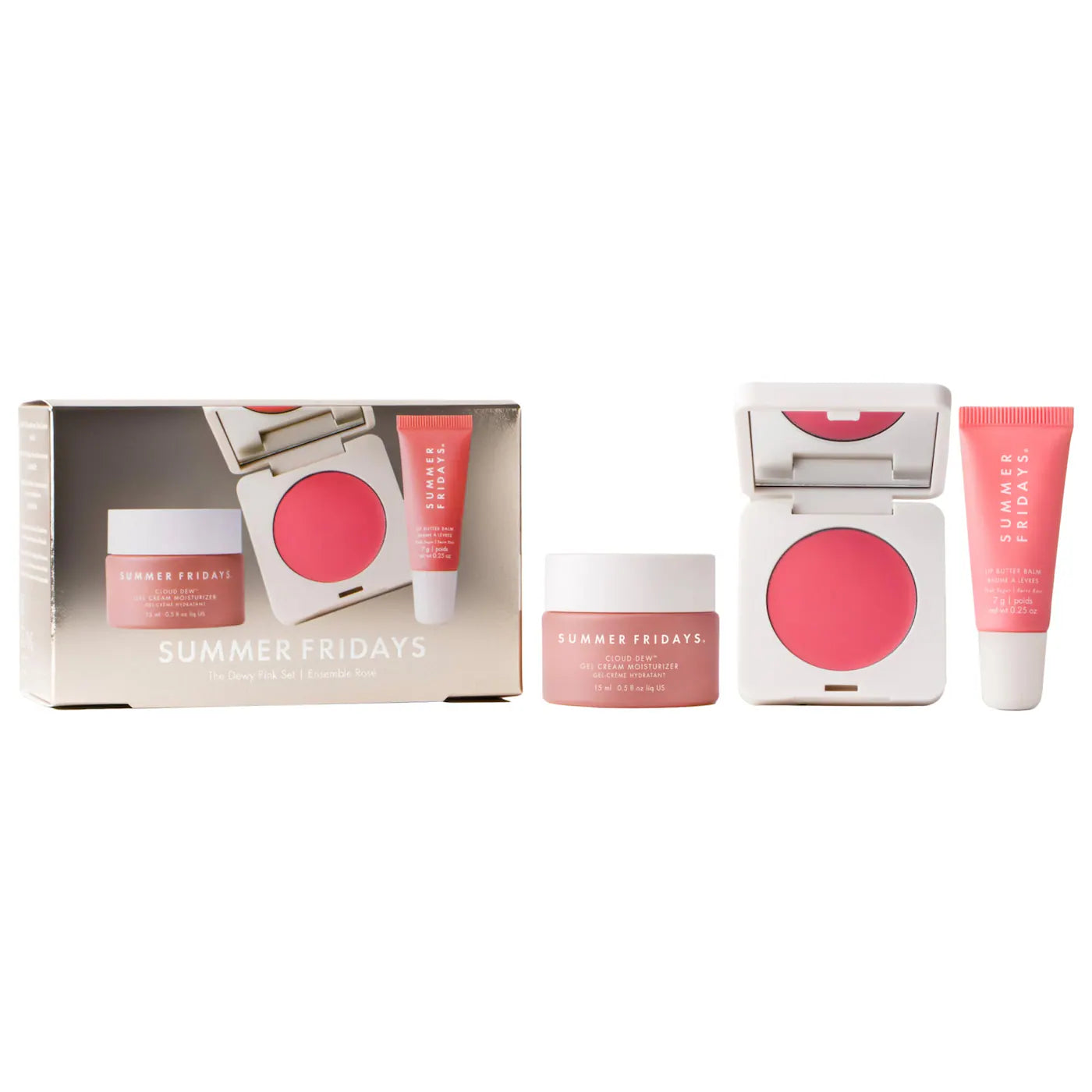 PRE ORDER-The Dewy Pink Set with mini Lip Butter Balm in Pink Sugar