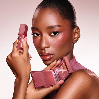 Patrick's Glow and Gloss Set: Major Headlines Blush Duo and Plumping Lip Gloss Makeup Gift Set