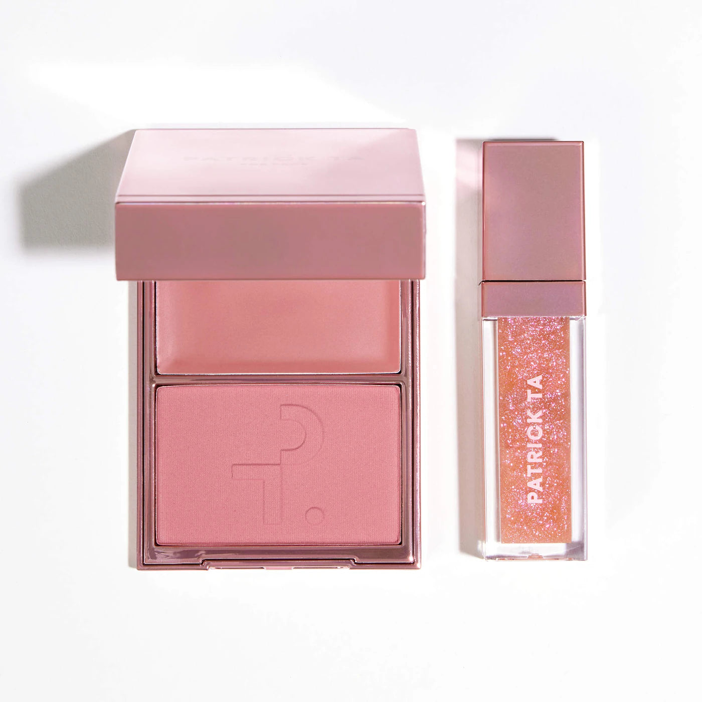 Patrick's Glow and Gloss Set: Major Headlines Blush Duo and Plumping Lip Gloss Makeup Gift Set