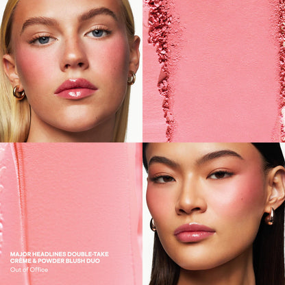 Patrick's Glow and Gloss Set: Major Headlines Blush Duo and Plumping Lip Gloss Makeup Gift Set