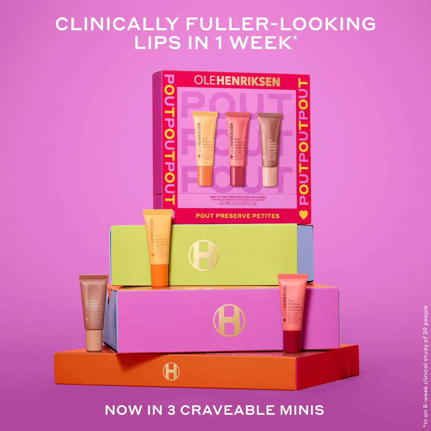 Pout Preserve Petites Mini Lip Trio with Peptides